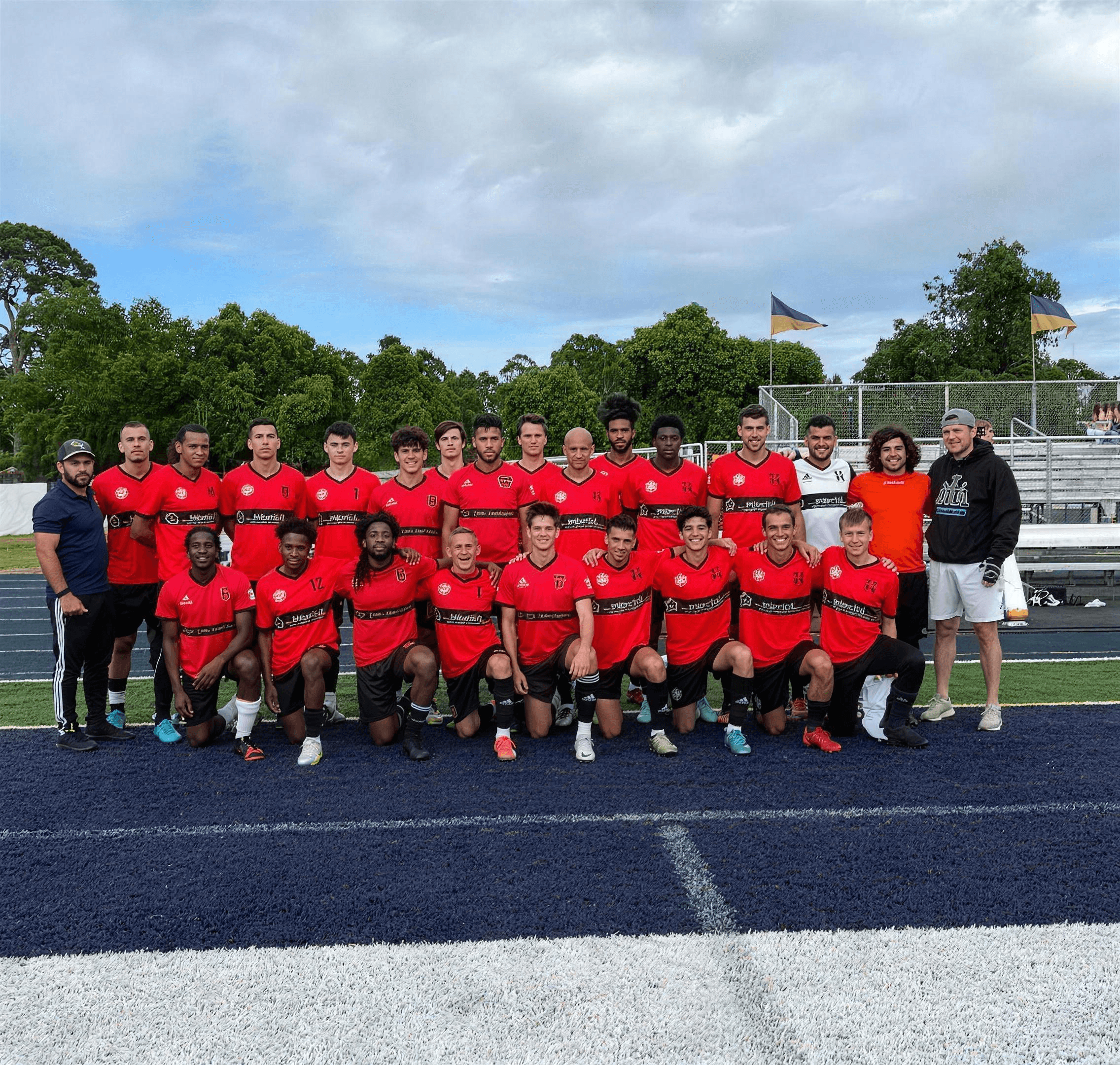 Men's squad in custom kit by Zees Commerce