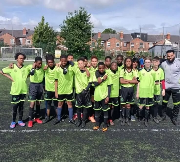 Youth academy squad (UK) in custom kit by Zees Commerce