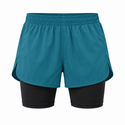 Custom 2-in-1 Running Shorts - front view - Zees Commerce