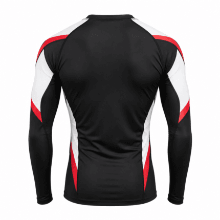 Custom BJJ Rash Guard - back view - Zees Commerce