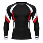 Custom BJJ Rash Guard - front view - Zees Commerce