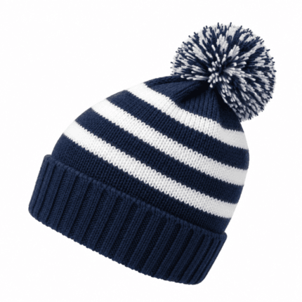 Custom Bobble Beanie - back view - Zees Commerce