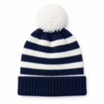 Custom Bobble Beanie - front view - Zees Commerce