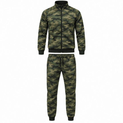 Custom Camouflage Tracksuit - front view - Zees Commerce