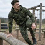 Custom Camouflage Tracksuit - on model - Zees Commerce