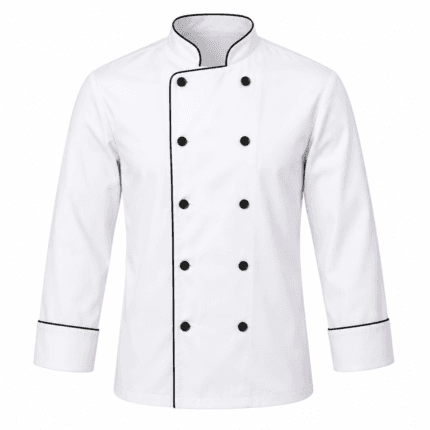 Custom Chef Jacket - front view - Zees Commerce