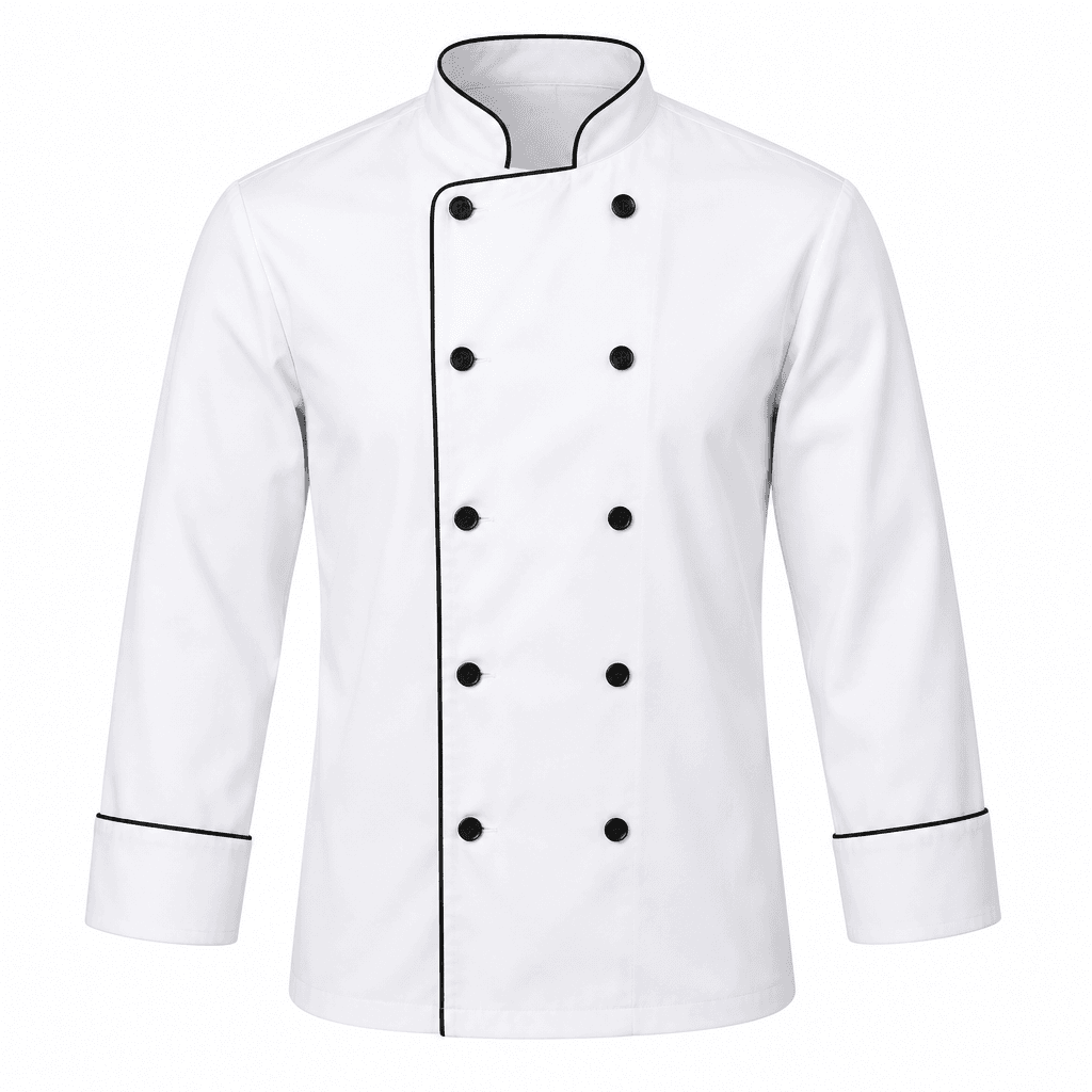Custom Chef Jacket front view Custom Chef Jacket - front view - Zees Commerce