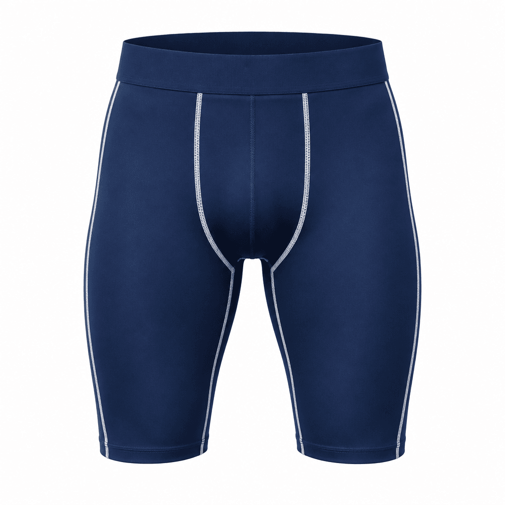 Custom Compression Shorts front view Custom Compression Shorts - front view - Zees Commerce
