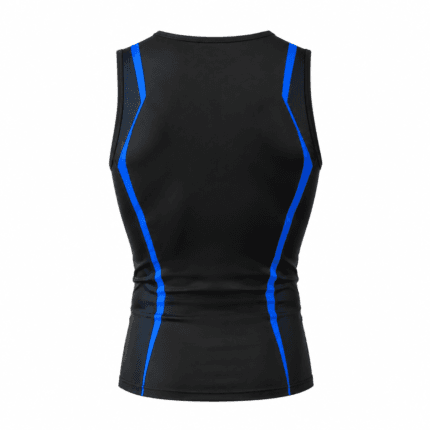 Custom Compression Tank Top - back view - Zees Commerce