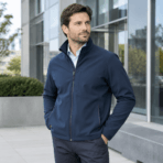 Custom Corporate Softshell Jacket - on model - Zees Commerce