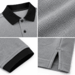 Custom Cotton Pique Polo Shirt - fabric detail - Zees Commerce