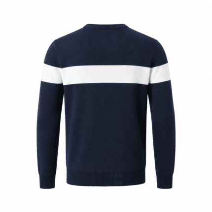 Custom Crew-Neck Knit Sweater - back view - Zees Commerce