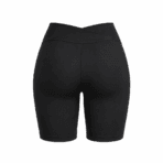 Custom Crossover Biker Shorts - back view - Zees Commerce