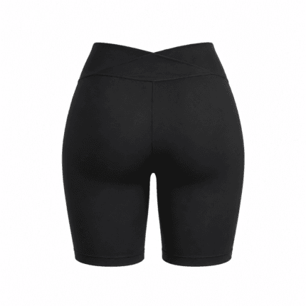 Custom Crossover Biker Shorts - back view - Zees Commerce