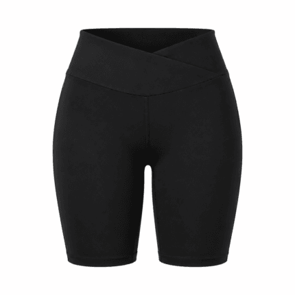 Custom Crossover Biker Shorts - front view - Zees Commerce