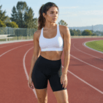 Custom Crossover Biker Shorts - on model - Zees Commerce