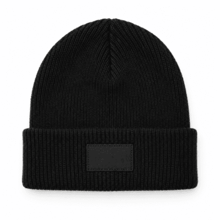 Custom Cuffed Knit Beanie - front view - Zees Commerce