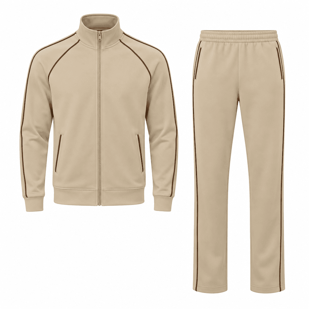 Custom Desert Tracksuit front view Custom Desert Tracksuit - front view - Zees Commerce