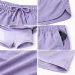 Custom Flowy Workout Shorts - fabric detail - Zees Commerce