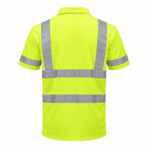 Custom Hi-Vis Safety Polo - back view - Zees Commerce