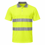 Custom Hi-Vis Safety Polo - front view - Zees Commerce