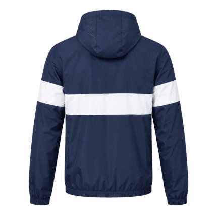 Custom Hooded Full-Zip Windbreaker - back view - Zees Commerce