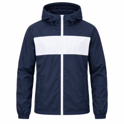 Custom Hooded Full-Zip Windbreaker - front view - Zees Commerce
