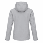 Custom Hooded Softshell Jacket - back view - Zees Commerce