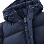Custom Hooded Winter Puffer Jacket - fabric detail - Zees Commerce