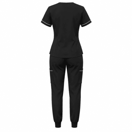 Custom Jogger Scrub Set - back view - Zees Commerce