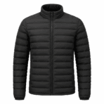 Custom Lightweight Quilted Puffer Jacket - front view - Zees Commerce