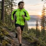 Custom Lightweight Running Windbreaker - on model - Zees Commerce
