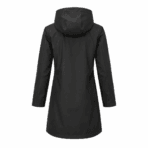 Custom Long Hooded Raincoat - back view - Zees Commerce