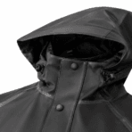 Custom Long Hooded Raincoat - fabric detail - Zees Commerce