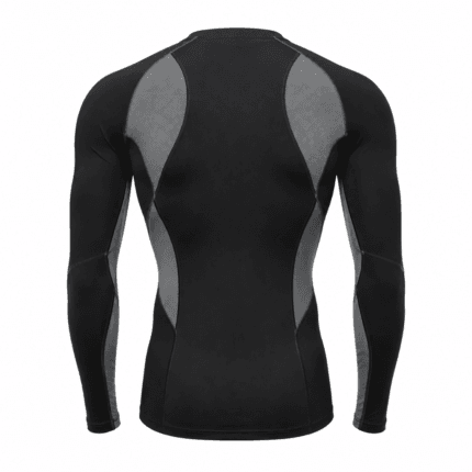 Custom Long-Sleeve Compression Base Layer - back view - Zees Commerce