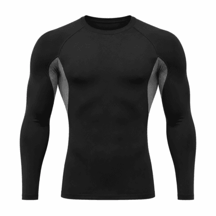 Custom Long-Sleeve Compression Base Layer - front view - Zees Commerce