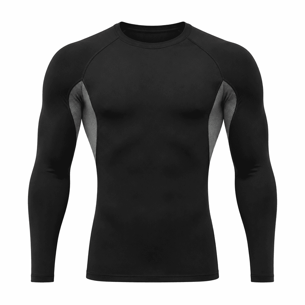 Custom Long-Sleeve Compression Base Layer front view Custom Long-Sleeve Compression Base Layer - front view - Zees Commerce