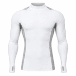 Custom Long-Sleeve Compression Top - front view - Zees Commerce
