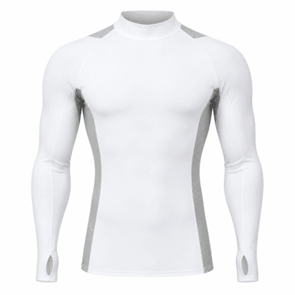 Custom Long-Sleeve Compression Top - front view - Zees Commerce