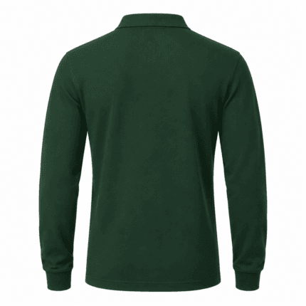 Custom Long-Sleeve Polo Shirt - back view - Zees Commerce