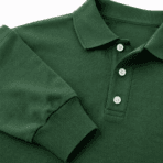 Custom Long-Sleeve Polo Shirt - fabric detail - Zees Commerce