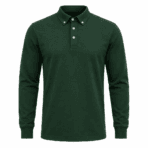 Custom Long-Sleeve Polo Shirt - front view - Zees Commerce