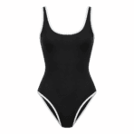 Custom One-Piece Swimsuit - front view - Zees Commerce