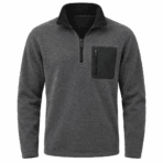 Custom Quarter-Zip Fleece Pullover - front view - Zees Commerce
