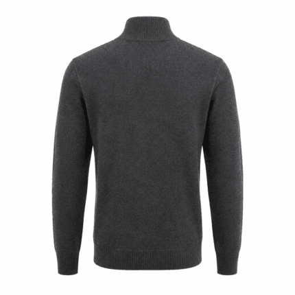 Custom Quarter-Zip Knit Sweater - back view - Zees Commerce