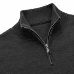 Custom Quarter-Zip Knit Sweater - fabric detail - Zees Commerce
