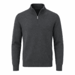 Custom Quarter-Zip Knit Sweater - front view - Zees Commerce