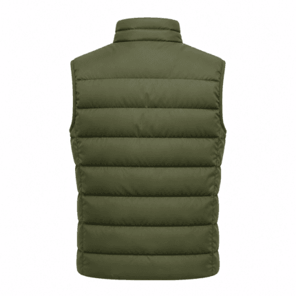 Custom Quilted Puffer Vest - back view - Zees Commerce