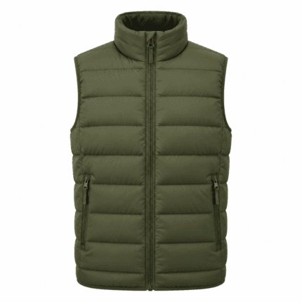 Custom Quilted Puffer Vest - front view - Zees Commerce