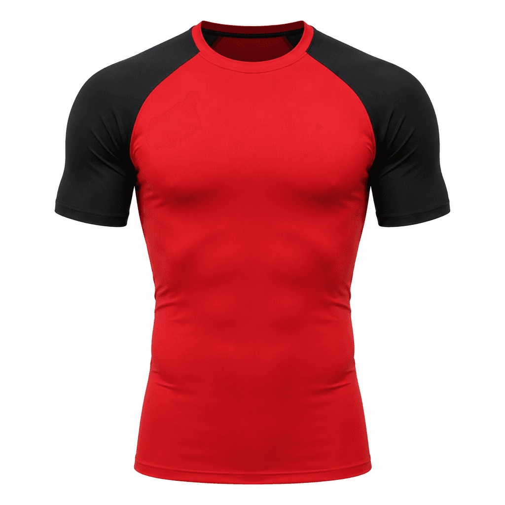 Custom Raglan Compression T-Shirt front view Custom Raglan Compression T-Shirt - front view - Zees Commerce